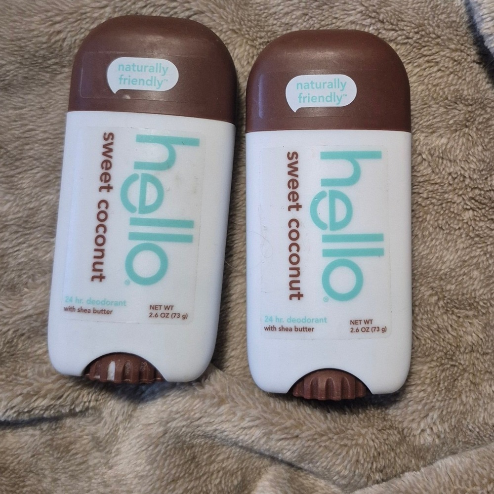 Hello Sweet Coconut Deodorant with Shea Butter Aluminum Free 2.6oz 2 Pack